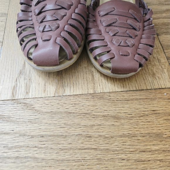 Quince Woven Huarache Style Flats - Brown - Picture 3 of 4